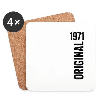 1971 Original Birthday Gift 1971 - Coasters (set of 4) - white - Front