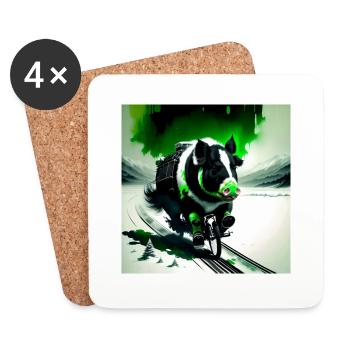 The Green Pig - Coasters (set of 4) - white - Front