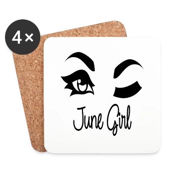 June Girl - Untersetzer (4er-Set) - Weiß - Vorne