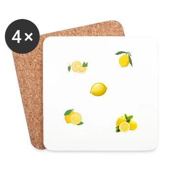 Zitrone Zitrone - Untersetzer (4er-Set) - Weiß - Vorne