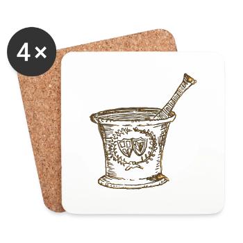 Vintage Mortar - Coasters (set of 4) - white - Front