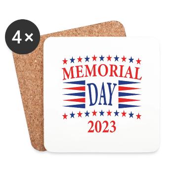 Memorial Day 2023 - Dessous de verre (lot de 4) - blanc - Devant
