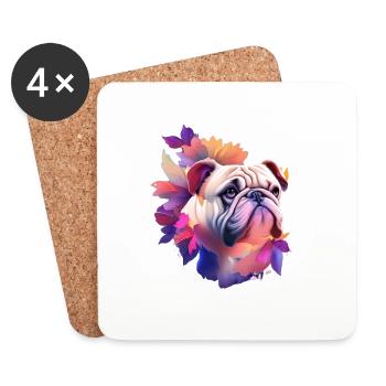 Bulldog - Coasters (set of 4) - white - Front