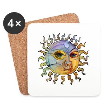 Sun - Untersetzer (4er-Set) - Weiß - Vorne