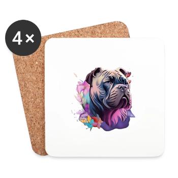 Cane Corso - Untersetzer (4er-Set) - Weiß - Vorne