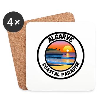 Algarve - Coastal Paradise - Coasters (set of 4) - white - Front