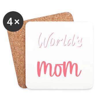 World´s Best Mom - Untersetzer (4er-Set) - Weiß - Vorne