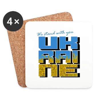 We stand with you - Coasters (set of 4) - white - Front