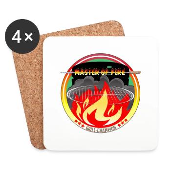 Maître de feu - Dessous de verre (lot de 4) - blanc - Devant