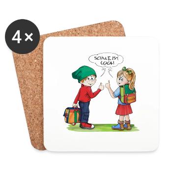 students - Untersetzer (4er-Set) - Weiß - Vorne