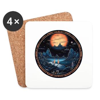 Voyage magique - Dessous de verre (lot de 4) - blanc - Devant