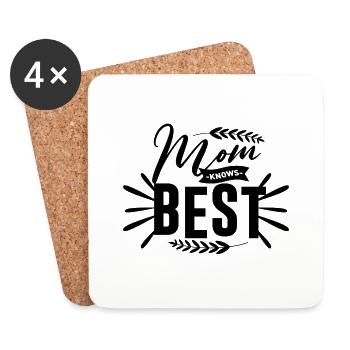 Mom knows best - Coasters (set of 4) - white - Front