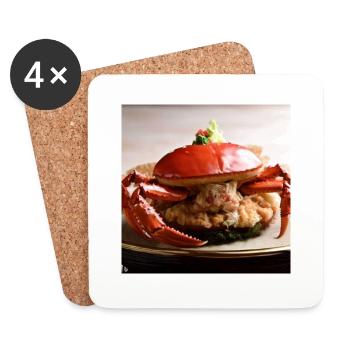 a crab-minded citizen - Coasters (set of 4) - white - Front
