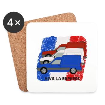 Long live the Express French panel van - Coasters (set of 4) - white - Front