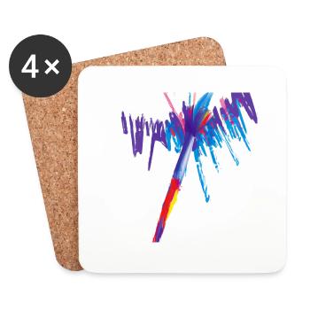 Creative Brushstroke - Coasters (set of 4) - white - Front