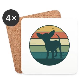 Hund Dog - Untersetzer (4er-Set) - Weiß - Vorne
