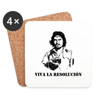 Viva la Resolución - Es lebe die Auflösung! - Untersetzer (4er-Set) - Weiß - Vorne