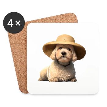 Poodle Dog Owner Dog Love Poodle Puppy Puppy Puppy - Coasters (set of 4) - white - Front