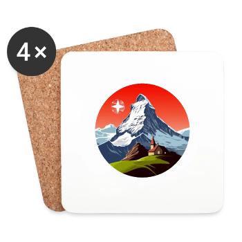 Alpenglow - Dessous de verre (lot de 4) - blanc - Devant