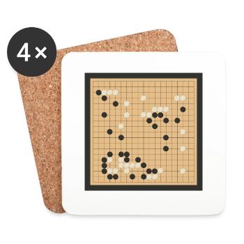 Boardgame Chess Backgammon Game Night - Coasters (set of 4) - white - Front