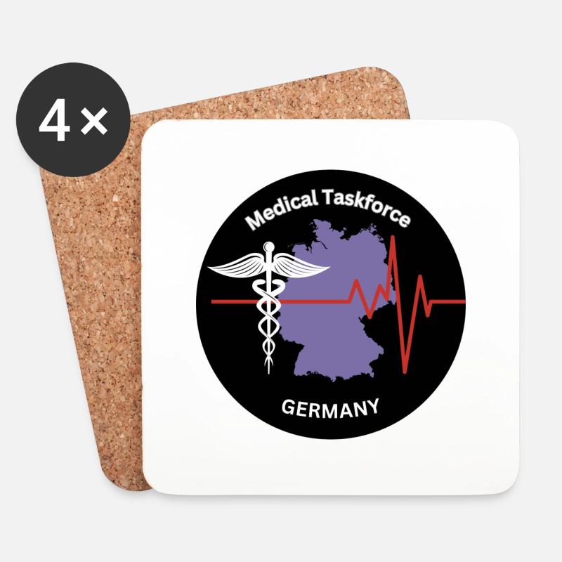 Medical Taskforce Germany - Untersetzer (4er-Set) - Weiß