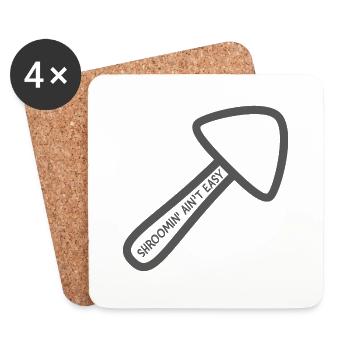 Shroomin n’est pas facile - Dessous de verre (lot de 4) - blanc - Devant