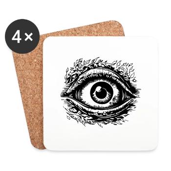 Eye Eyes Ophthalmologist - Coasters (set of 4) - white - Front