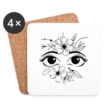 Eye Eyes Ophthalmologist - Coasters (set of 4) - white - Front