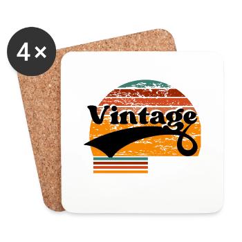 Vintage 1974 - Coasters (set of 4) - white - Front