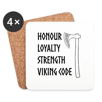 Viking code 2 - Coasters (set of 4) - white - Front