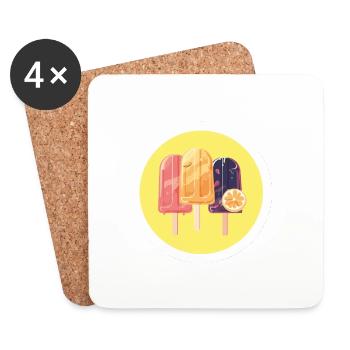 Saftis lover - Coasters (set of 4) - white - Front