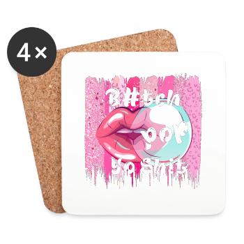Summer surf croatia beach paradise party vibes - Coasters (set of 4) - white - Front