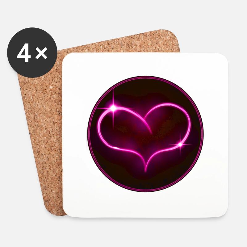Casgelots Liebe - Untersetzer (4er-Set) - Weiß