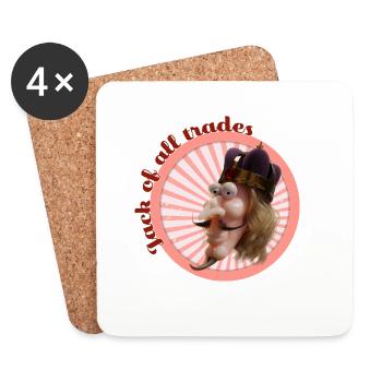 Jack of all trades - Coasters (set of 4) - white - Front