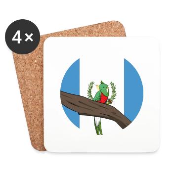 Guatemala Guatemalan Flagge DNA I Geschenk - Untersetzer (4er-Set) - Weiß - Vorne