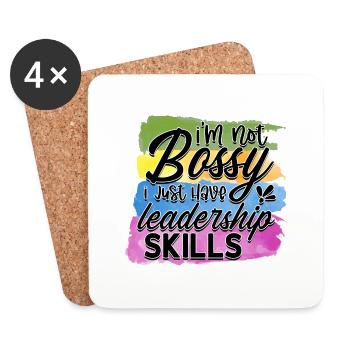 Im not bossy - Untersetzer (4er-Set) - Weiß - Vorne