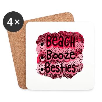 Summer surf croatia beach paradise party vibes Usa - Coasters (set of 4) - white - Front