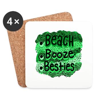 Summer surf croatia beach paradise party vibes Usa - Coasters (set of 4) - white - Front