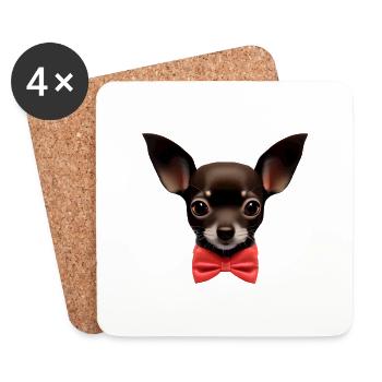 Chihuahua Dog Chihuahua Puppy Dogs Propriétaires de chiens - Dessous de verre (lot de 4) - blanc - Devant