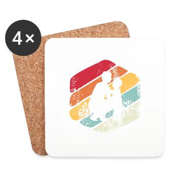 Papa Vintage-Geschenk - Untersetzer (4er-Set) - Weiß - Vorne