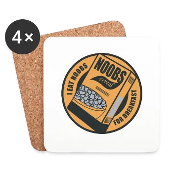 n00b Breakfast - Coasters (set of 4) - white - Front