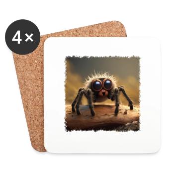 Cute spider - Coasters (set of 4) - white - Front