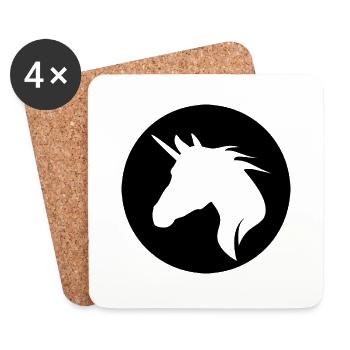 Embrace the Enchantment of Unicorns - Coasters (set of 4) - white - Front