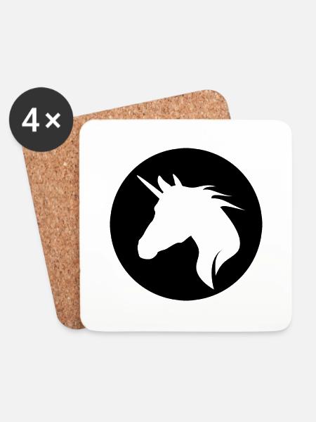 Embrace the Enchantment of Unicorns - Coasters (set of 4) - white