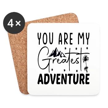 Tu es ma plus grande aventure - Dessous de verre (lot de 4) - blanc - Devant