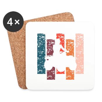 Vintage Gift Quad - Coasters (set of 4) - white - Front