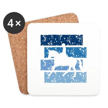 Vintage gift riding - Coasters (set of 4) - white - Front