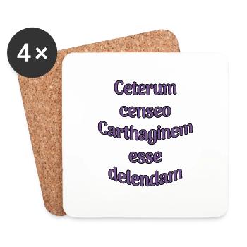 Ceterum censeo Carthaginem esse delendam - Untersetzer (4er-Set) - Weiß - Vorne