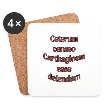Ceterum censeo Carthaginem esse delendam - Untersetzer (4er-Set) - Weiß - Vorne