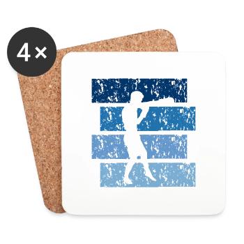 Boxe cadeau Vintage - Dessous de verre (lot de 4) - blanc - Devant